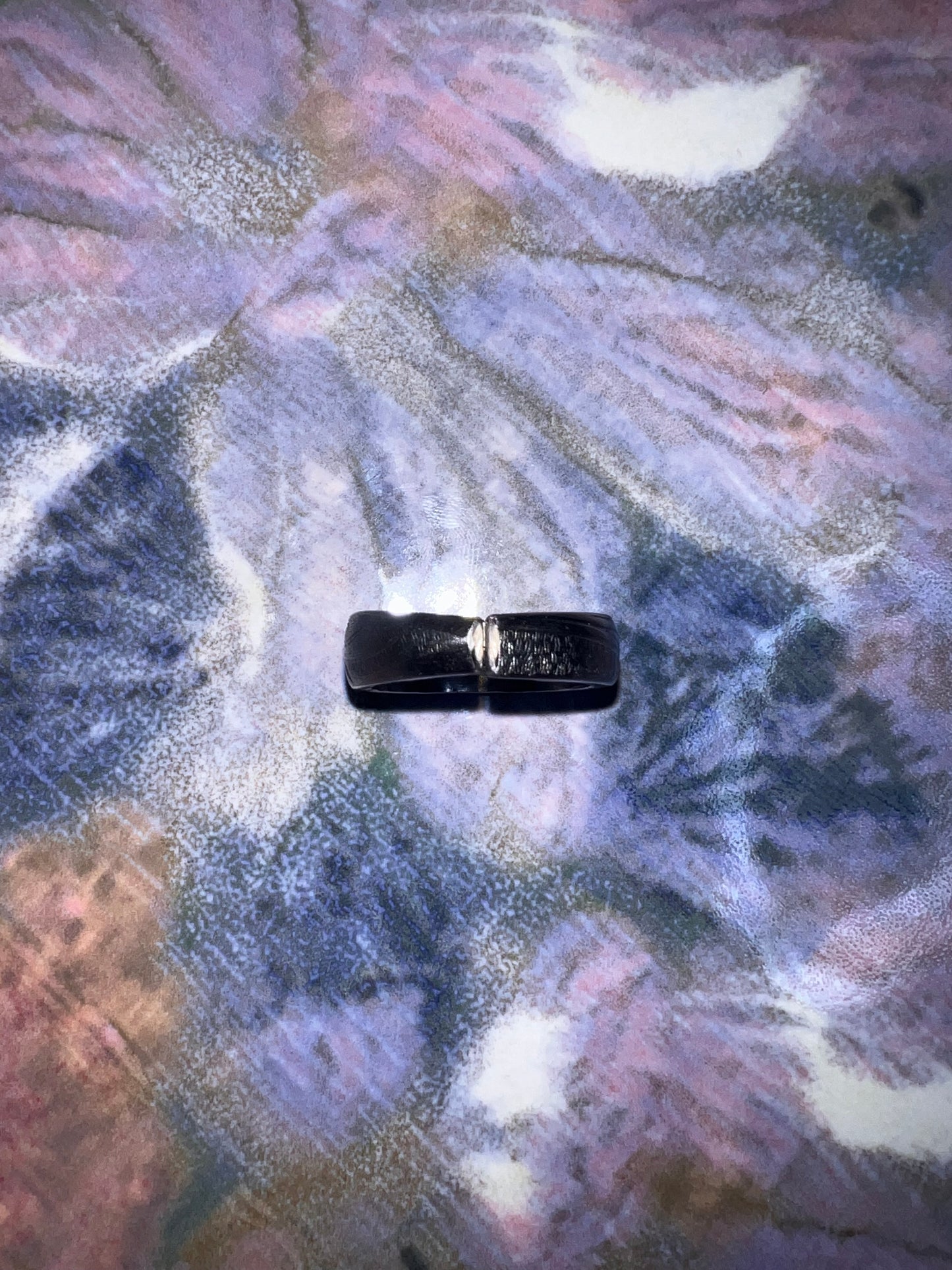 Flower Imprinted Silverware Ring